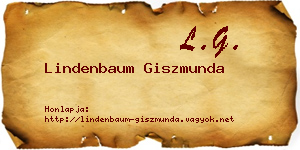 Lindenbaum Giszmunda névjegykártya